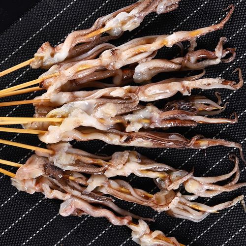 最洽油炸鱿鱼须20/40/60/80串/包海鲜鱿鱼头串涮锅烧烤油炸小食材半成