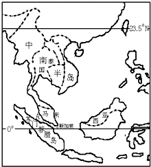 读东南亚地区示意图,回答下列问题.