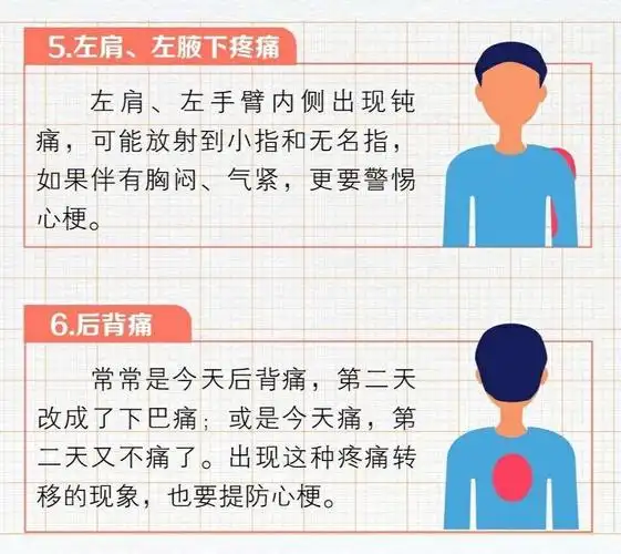 心梗疼痛部位图解