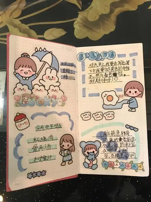 奶油兔手账本day1