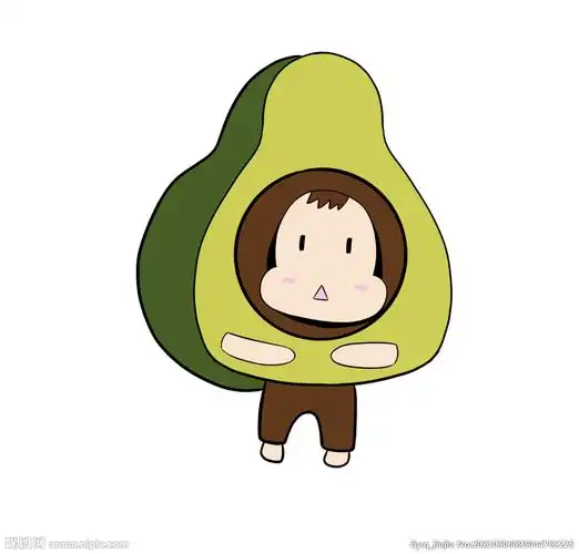 卡通水果牛油果人物图片