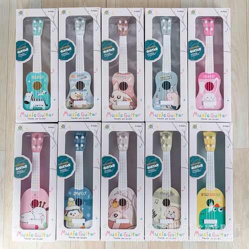 萌萌犟儿童音乐礼物小吉他小孩早教玩具小礼品吉他玩具 多种颜色