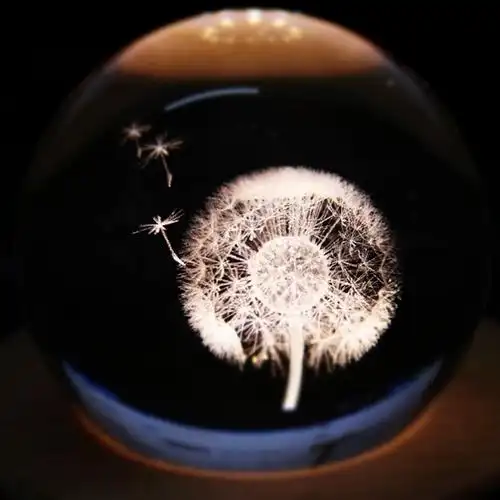 夜光女生卡通情侣客厅梦幻节日北欧少女水晶球3d球形七夕创意装饰