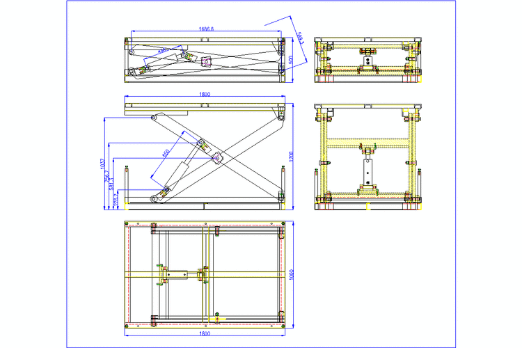 剪叉式液压升降台的设计图毕业论文设计全套图纸.zip