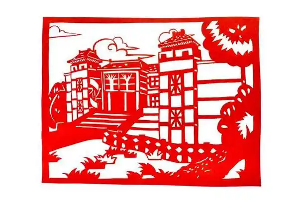 剪纸教学楼怎么剪