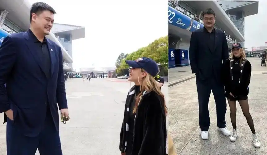 谷爱凌成功追星姚明,合照上演最萌身高差,两人热聊笑到合不拢嘴
