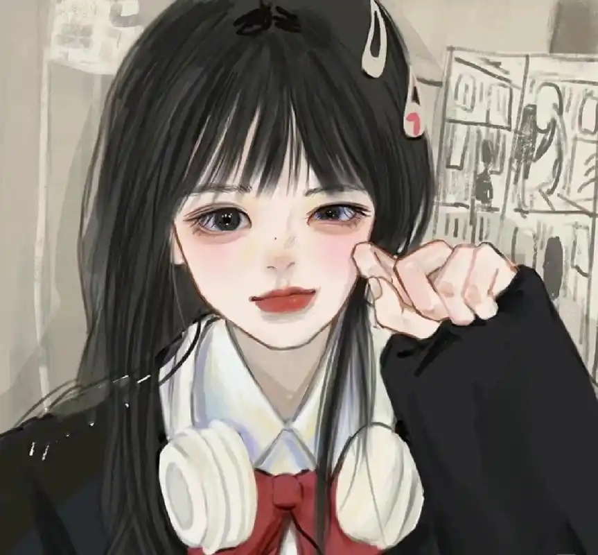 来喽95学院风动漫女生头像,适合学生党～    学生党女生头像来啦