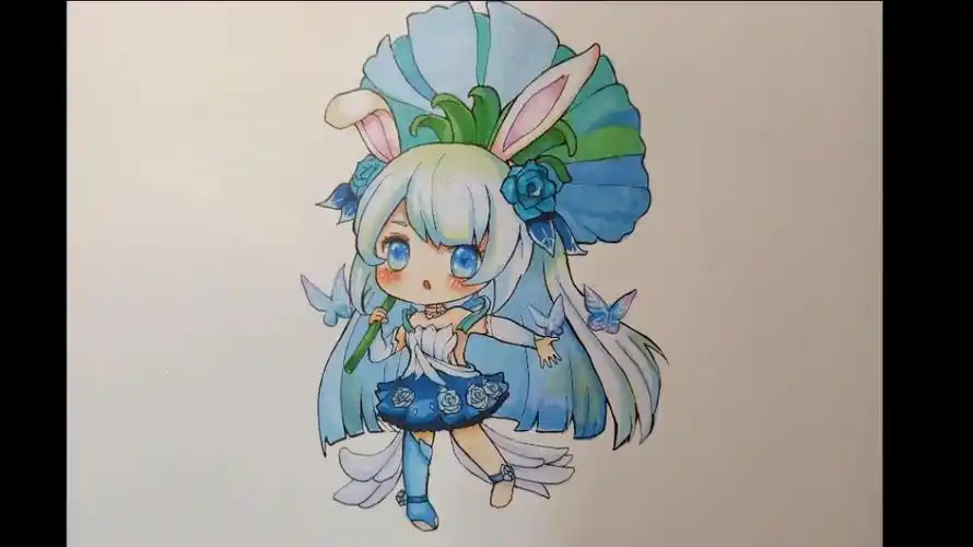 画画马克笔教程王者荣耀公孙离q版