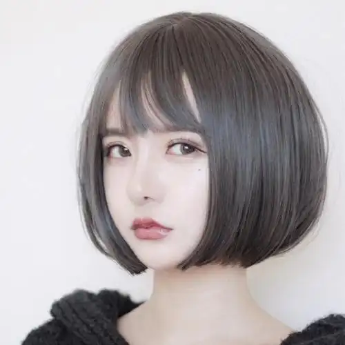 bobo头_韩国网红假发 女短发bobo 自然蓬松空气刘海 内扣波波头发型