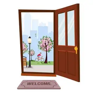 公园门卡纸卡通图片-公园门卡纸卡通素材-公园门卡纸卡通插画-摄图新