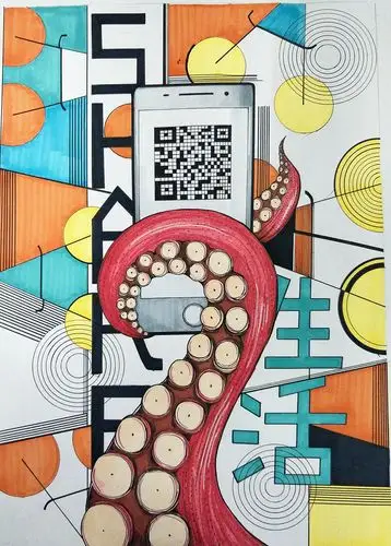 手绘海报图形创意小练习