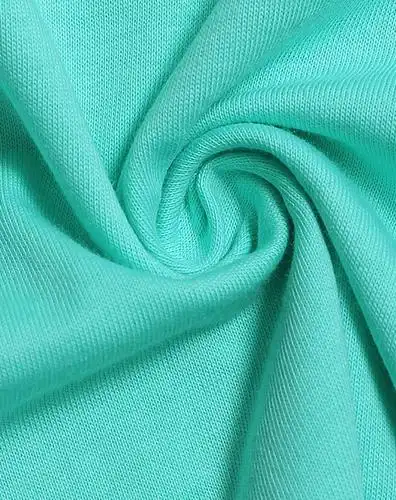 可可鸭 女童湖水绿圆领t恤