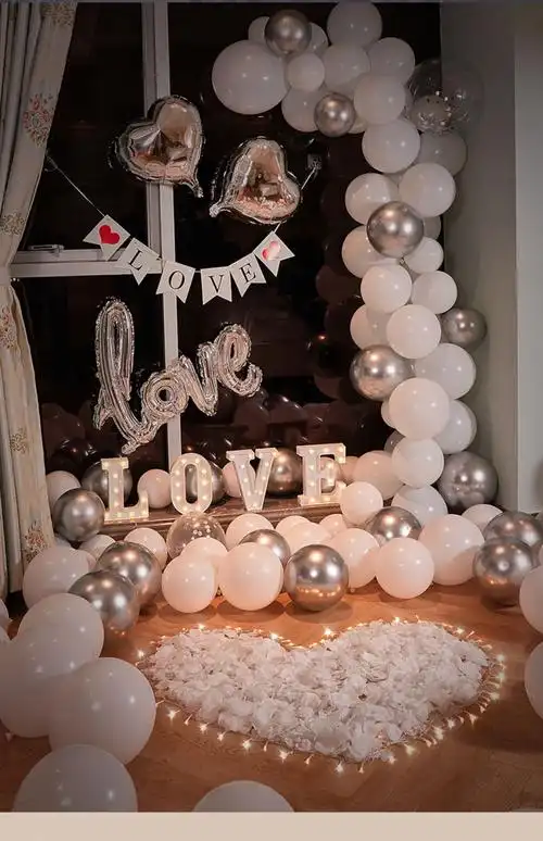 情人节求婚道具浪漫惊喜场景布置创意用品表白房间室内装饰往后余生