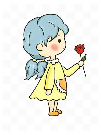 动漫女生侧脸头像手绘免扣素材18127165卡通动漫日系女孩侧脸391651