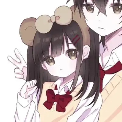 软锦.q版卡通动漫手绘可爱情侣头像