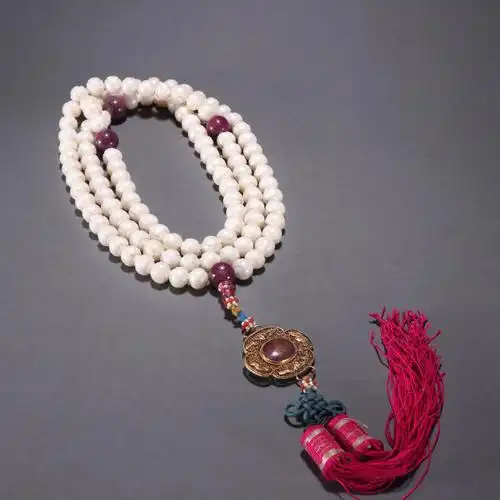 清代珍珠团寿纹108佛珠