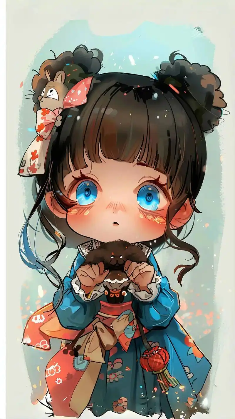 可爱漫画小女孩高清壁纸