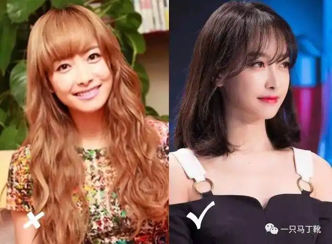 在选择刘海直卷的时候,可以和发型相匹配,直刘海搭配直发, 有卷度的