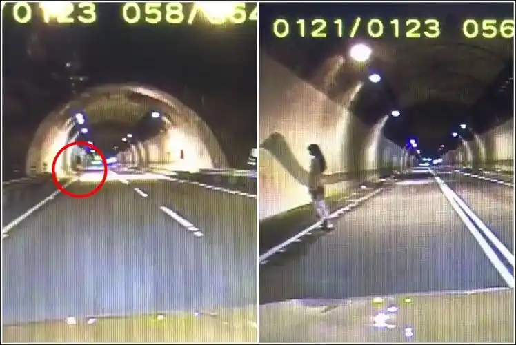 影/开车进隧道「左方突现长发女」吓坏减速!1千人起鸡母皮:确定是人?