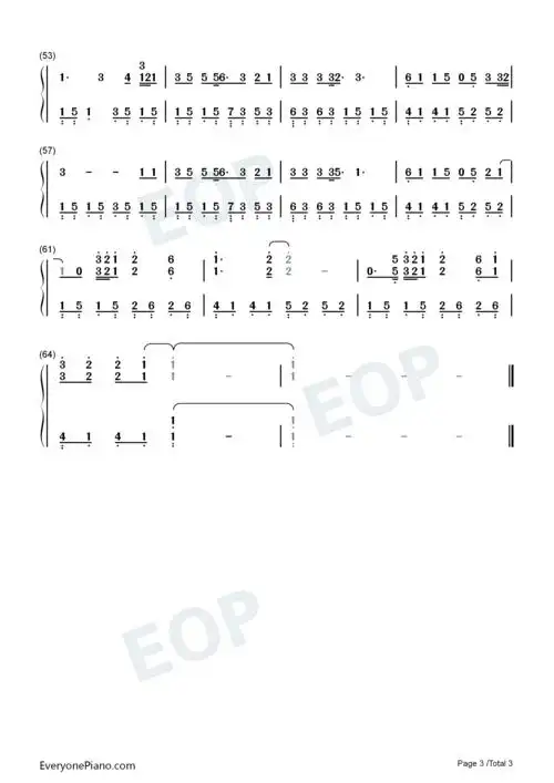 如约而至-完整版双手简谱预览3