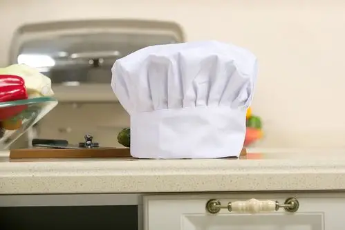 厨师帽 百褶帽圆帽 蘑菇帽 酒店厨师帽 男女蛋糕甜品店棉布白帽子