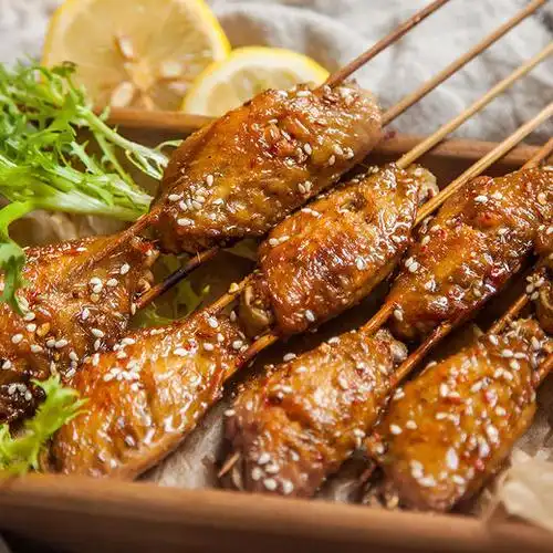 鸡翅中串5串烧烤食材半成品辣