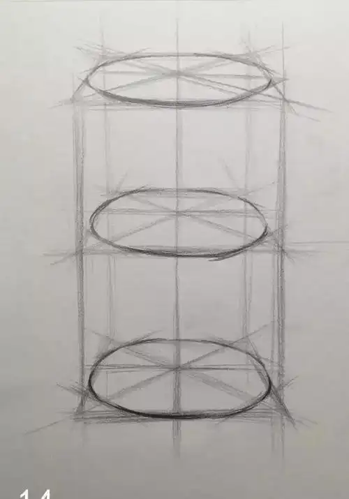 蔡海晨素描步骤稿03—圆柱体结构