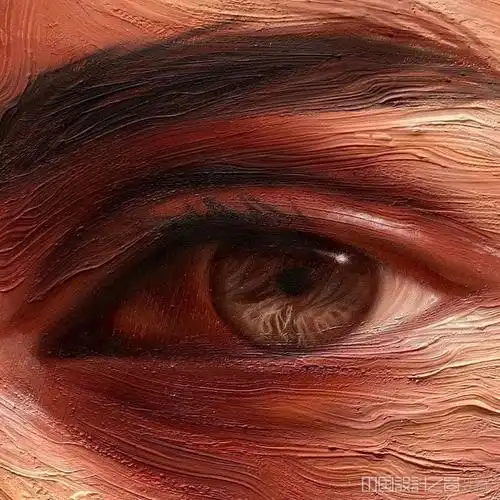 艺术家maldha mohamed的眼睛油画作品