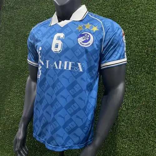 2022新赛季中超球衣 1998大连万达球衣甲联赛复古经典足球服中大连人