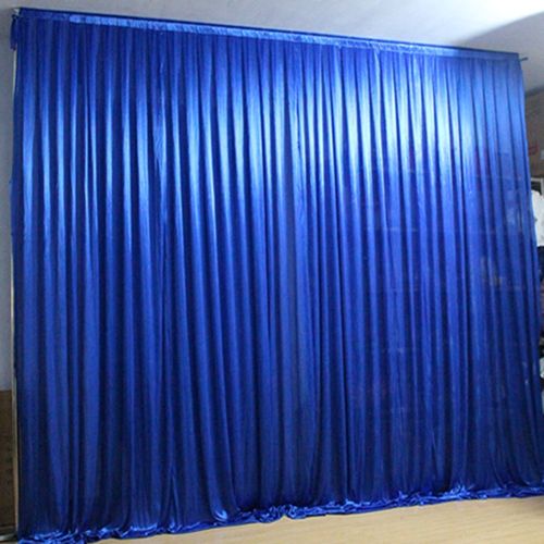 新款结婚婚礼婚庆道具背景纱幔打底布幔舞台幕布主背景宝蓝色帷幔