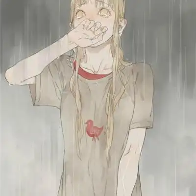哭泣的头像二次元女生伤感女生流泪图片
