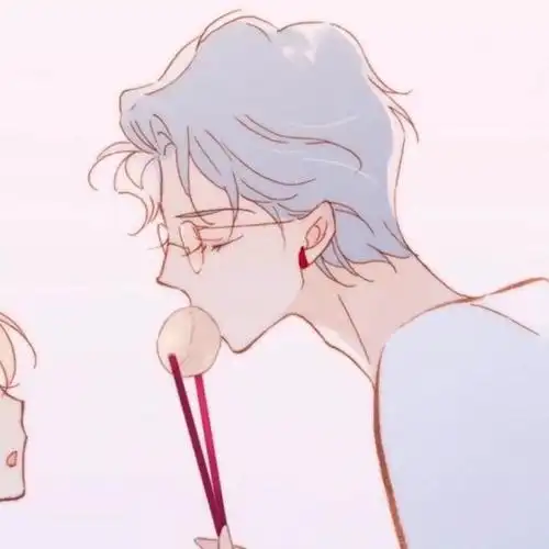 情侣图片一左一右,简单可爱的情侣动漫图片一左一右 不偏不倚我就是