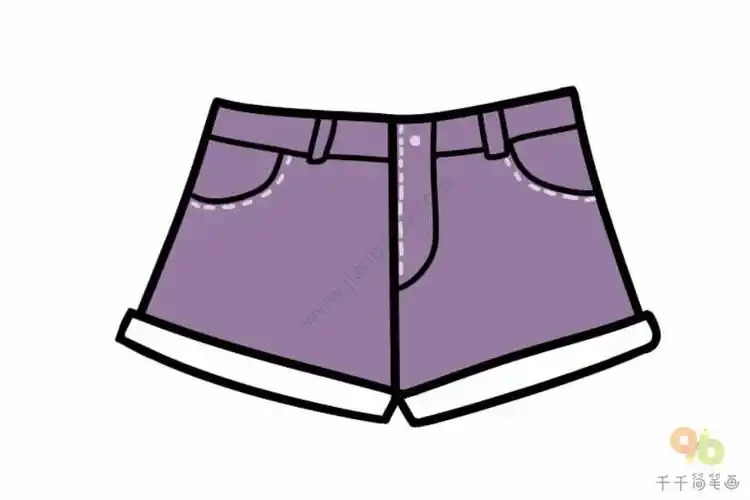 清凉短裤简笔画