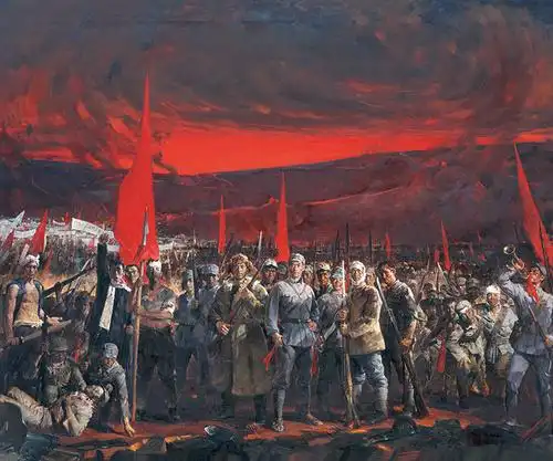 义勇军进行曲-全山石-翁诞宪-2009年-400-480cm-油画--中国美术馆藏