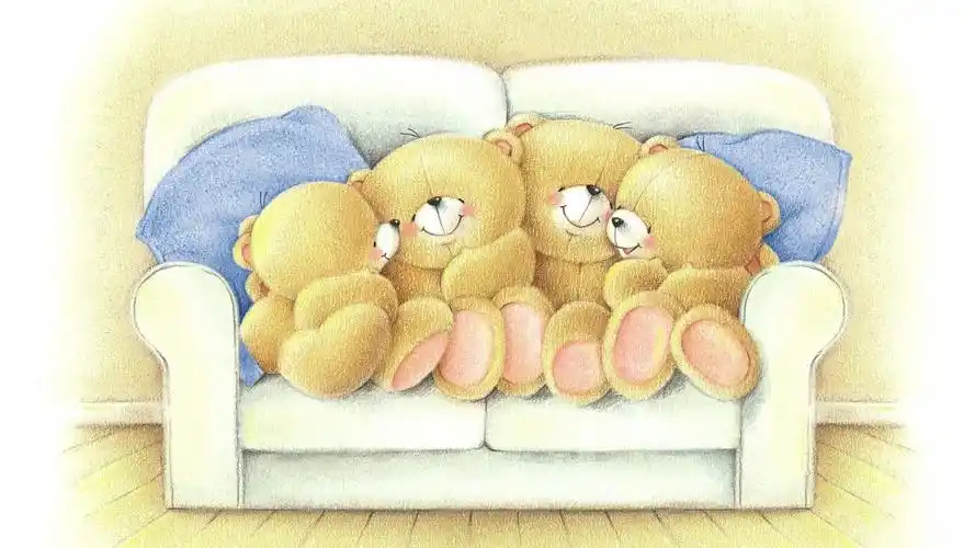 手绘永远的朋友贺曼熊,高清图片,电脑桌面-壁纸族