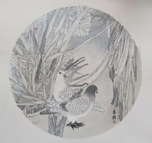 樊萍近日创作工笔画小品展示