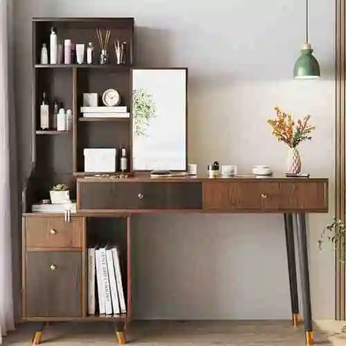 电脑书桌化妆桌梳妆台一体卧室轻奢