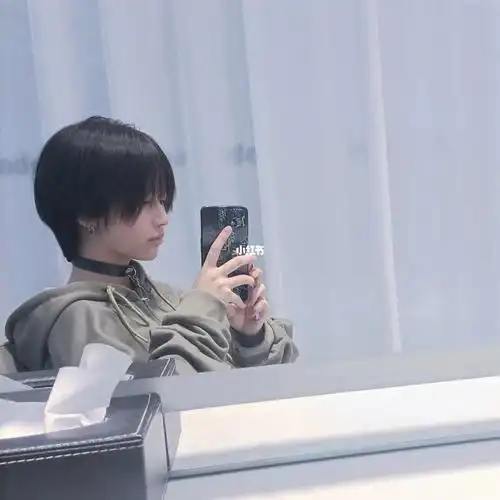 日系少年感短发   #le