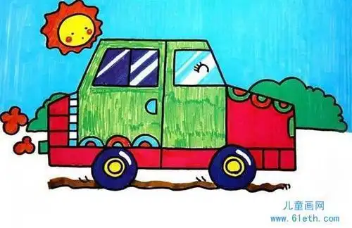 漂亮的汽车儿童绘画图片关于儿童画交通工具的简笔画汽车类简笔画素材