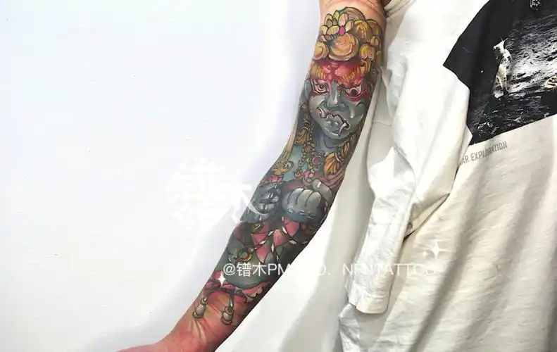 不动明王完成图传统纹身