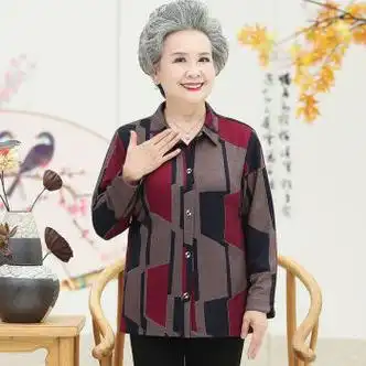 服饰内衣>女装>中老年女装>斌奇>斌奇秋季老奶奶衣服夏装70岁到80岁的