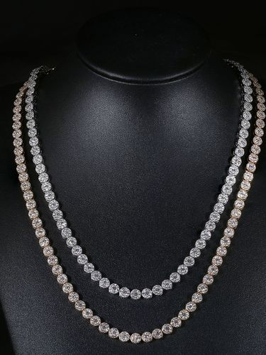 18k金奢华满项链全钻锁骨豪华钻石毛衣定制颈饰