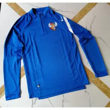 中超2021新款球衣青岛黄海足球服俱乐部长袖半拉链训练服队服定制