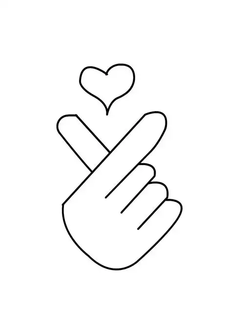 打卡喽送你小心心简笔画