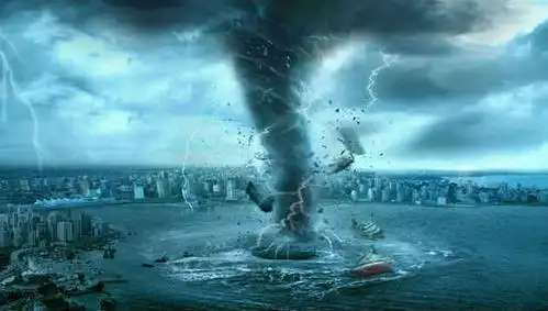 大自然的恐怖魔法火龙卷与水龙卷