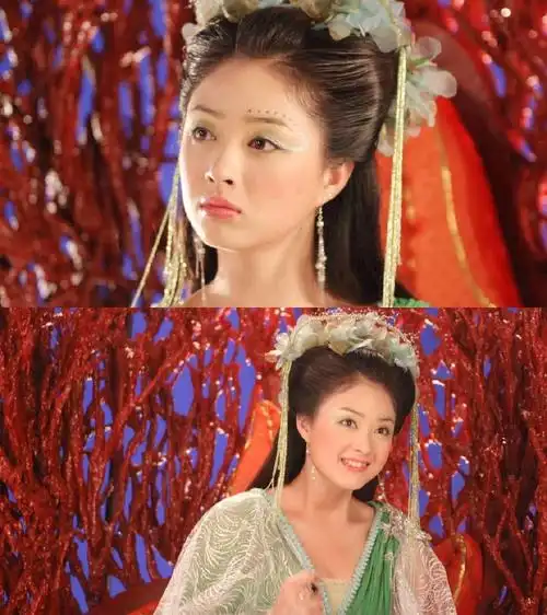 《欢天喜地七仙女》里的蒋欣好娇好可爱,她好适合绿色眼影