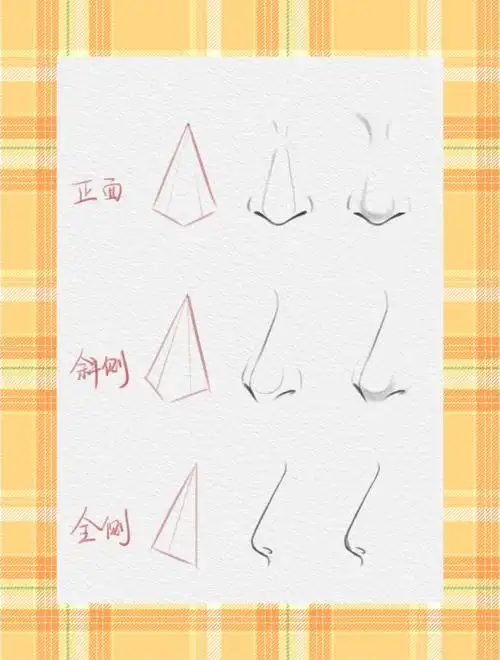 鼻子保姆级教程鼻子的画法练习