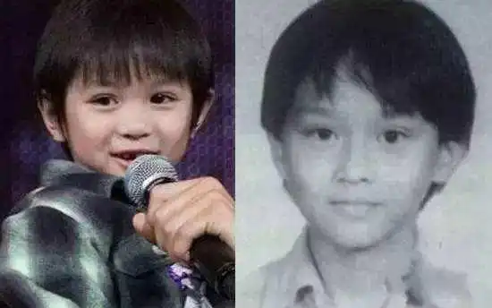 对比张智霖小时候的照片,曾被人惊呼简直就是"翻版张智霖".