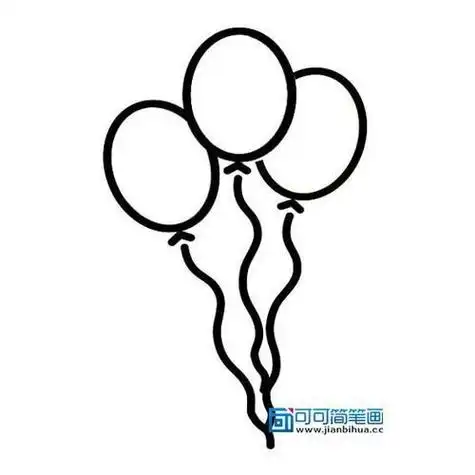 教程三只气球简笔画彩色可爱气球简笔画步骤简单好看气球简笔画怎么画