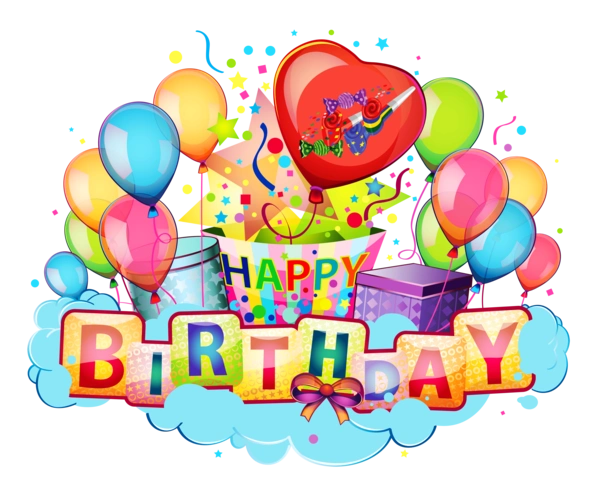 happy birthday decor transparent clipart picture